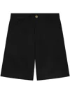 Versace Cotton Gabardine Shorts With Medusa Biggie Hardware Detail