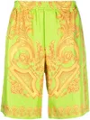 Versace Baroque Shorts 660 In Green