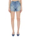 Versace Women Denim Shorts In Blue