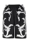 Versace Acanthus Leaves Barocco Printed Shorts