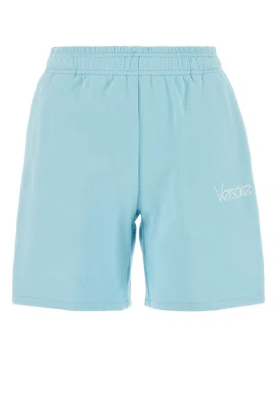 Versace Light-blue Cotton Shorts