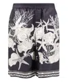 Versace Man Bermuda Shorts Man Black Bermuda Shorts In Black