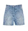Versace Women Denim Shorts In Blue