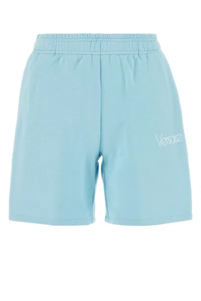 Versace Light-blue Cotton Shorts