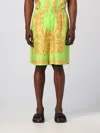 Versace Barocco 660 Silk Shorts In Green