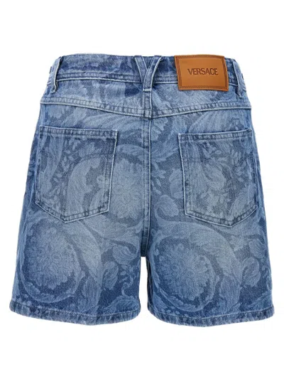 Versace Shorts In Medium Blue