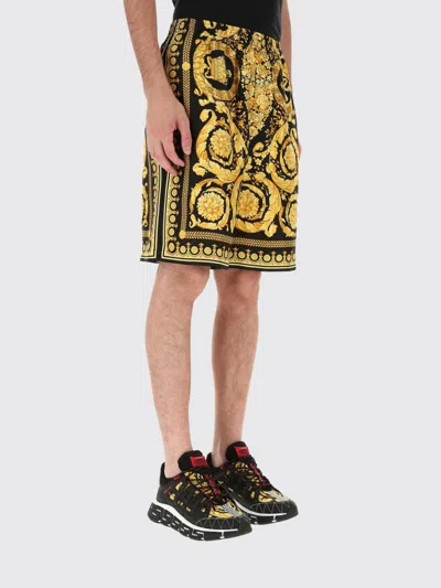 Versace Shorts Men Color Black In Gold
