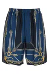 Versace Pattern-printed Elasticated Waistband Bermuda Shorts In Printed