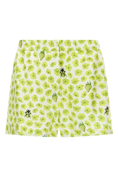 Versace Shorts 'strawberry Garden' In Multi