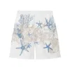 Versace Barocco Sea-print Cotton Shorts In White