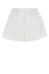 Versace Baroque Print Poplin Shorts In White