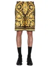 VERSACE VERSACE SHORTS WITH BAROQUE PRINT