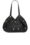Versace Protea Shoulder Bag In Black &  Gold