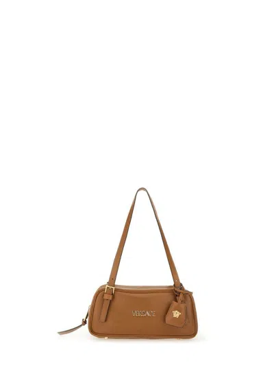 Versace Shoulder Bag "bowling Tag" In Brown