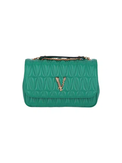 Versace 'virtus' Shoulder Bag In Green