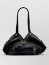 Versace Shoulder Bag Lambskin Soft Structure Studs In Black