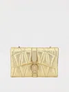 Versace Women Lambskin Kleio Mini Shoulder Bag In Gold