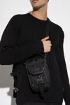 Versace Shoulder Bag With ‘barocco' Motif In Black
