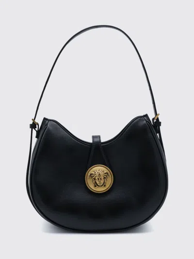 Versace Shoulder Bag Woman Color Black In Purple
