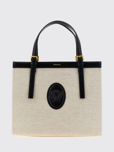 Versace Shoulder Bag Woman Color Beige In Neutral