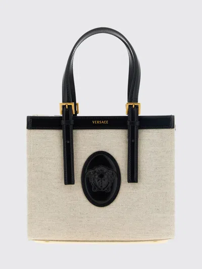 Versace Shoulder Bag Woman Color Beige In Neutral