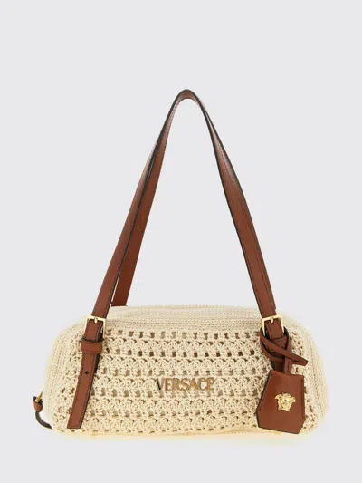 Versace Shoulder Bag  Woman Color Beige In Neutral