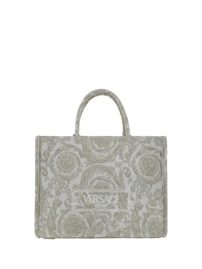 Versace Shoulder Bags In Beige+beige- Gold