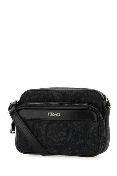 Versace Shoulder Bags In Black