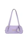 Versace Tag Bowling Shoulder Bag In Purple