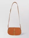 Versace Shoulder Bags With Adjustable Strap And Gold-tone Hardware In Orange