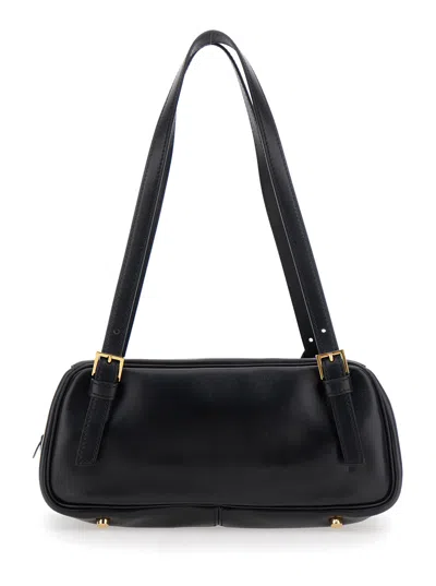 Versace Shoulder Lamb Leather In Black