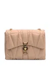 Versace Leather Shoulder Bag In Pink