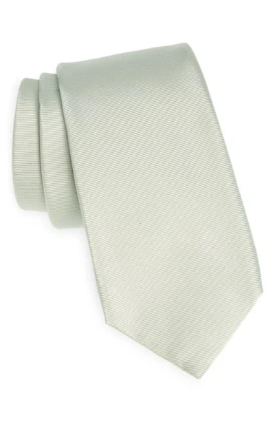 Versace Shovel Silk Rib Tie In Mint