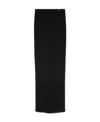 Versace Side-slit Fine-knit Maxi Skirt In Black