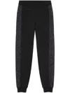 Versace Side-stripe Track Pants In Black