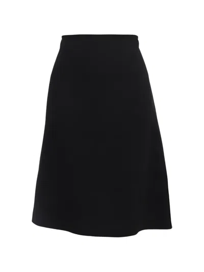 Pre-owned Versace Side-trim A-line Skirt In Black