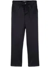 Versace Medusa Head-motif Cotton Trousers In Navy