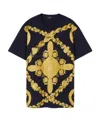 Versace Maschera Baroque Print T-shirt In Black