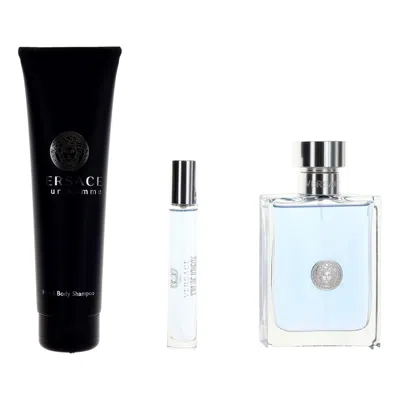 Versace Signature Men's 3-piece Set In Transparent