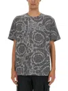 Versace Barocco Silhouette T-shirt In Grey