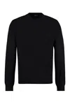 Versace Silk And Cotton Blend Sweater In Black
