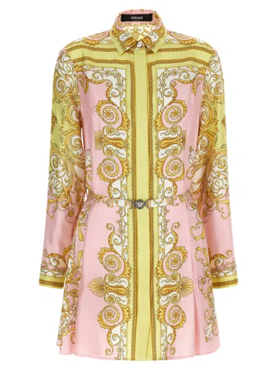 VERSACE VERSACE SILK BAROQUE PRINT DRESS