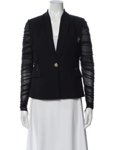 Pre-owned Versace Silk Blazer In Black