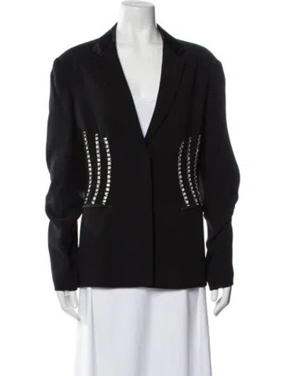 Pre-owned Versace Silk Blazer In Grey