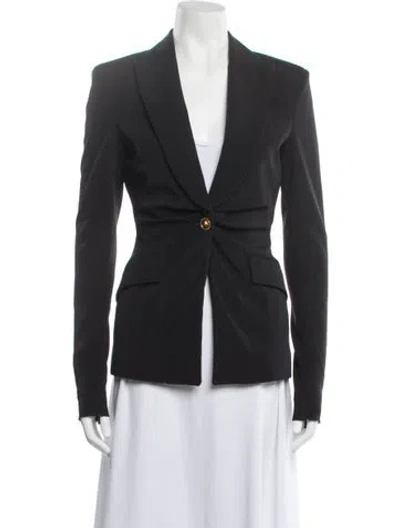 Pre-owned Versace Silk Blazer In Grey