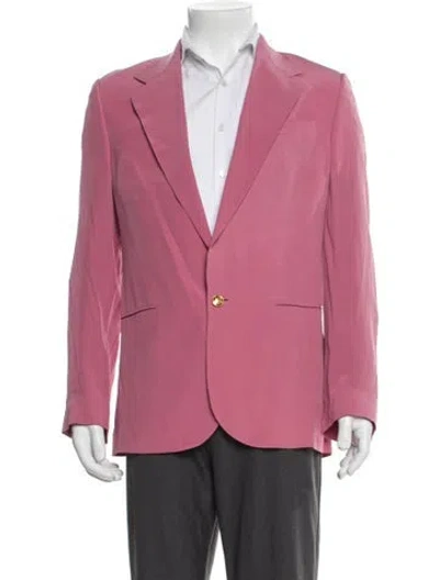 Pre-owned Versace Silk Blazer In Pink