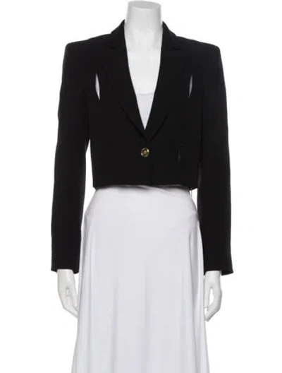 Pre-owned Versace Silk Blazer W/ Tags In Black