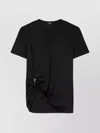 Versace Safety Pin Draped T-shirt In Black