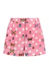 Versace Butterfly Polka Dot Elastic Waist Shorts