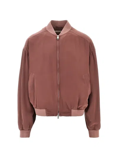 Versace Ribbed Knit-trimmed Silk-poplin Blouson Jacket In Animal Print